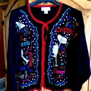 Casual corner black sweater size L